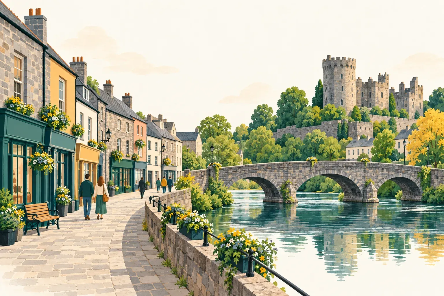 Illustration of a landscape in County Kilkenny