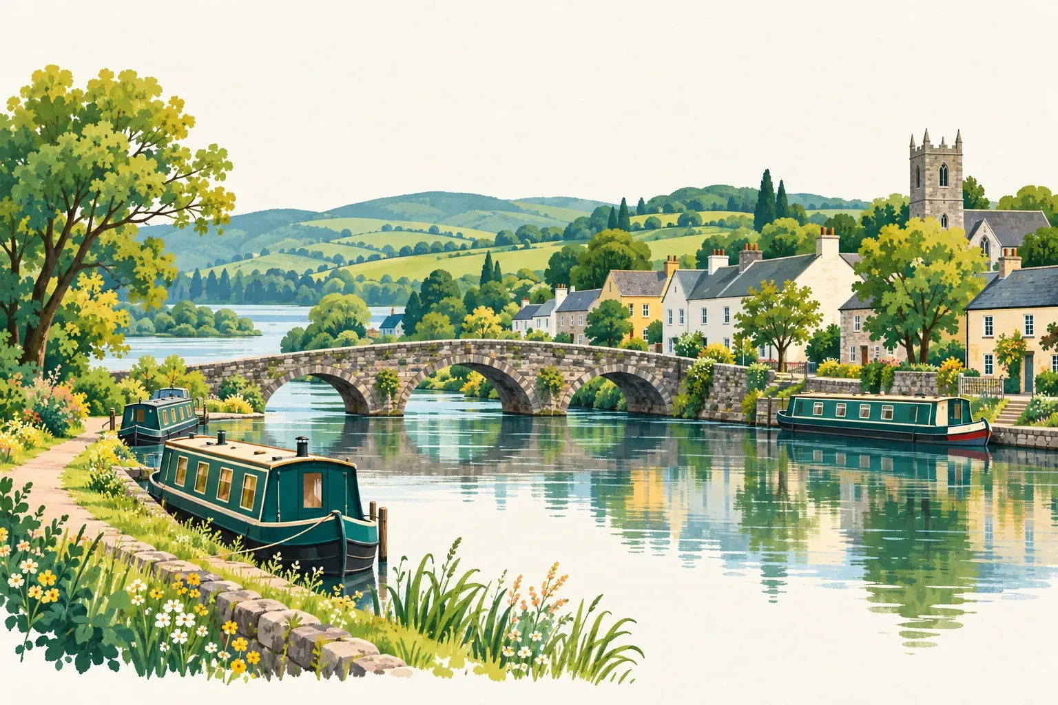 Illustration of a landscape in County Leitrim