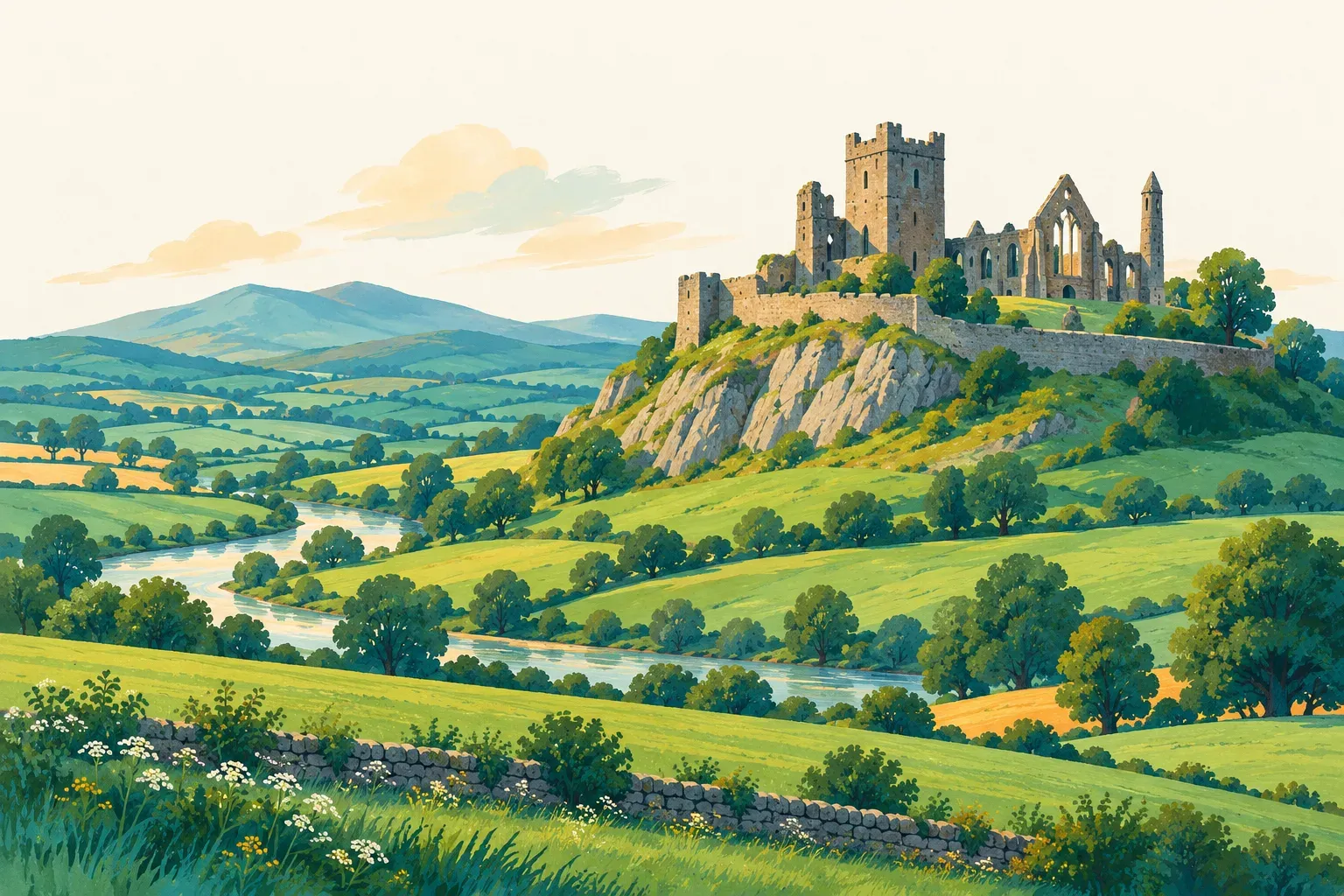 Illustration of a landscape in County Tipperary