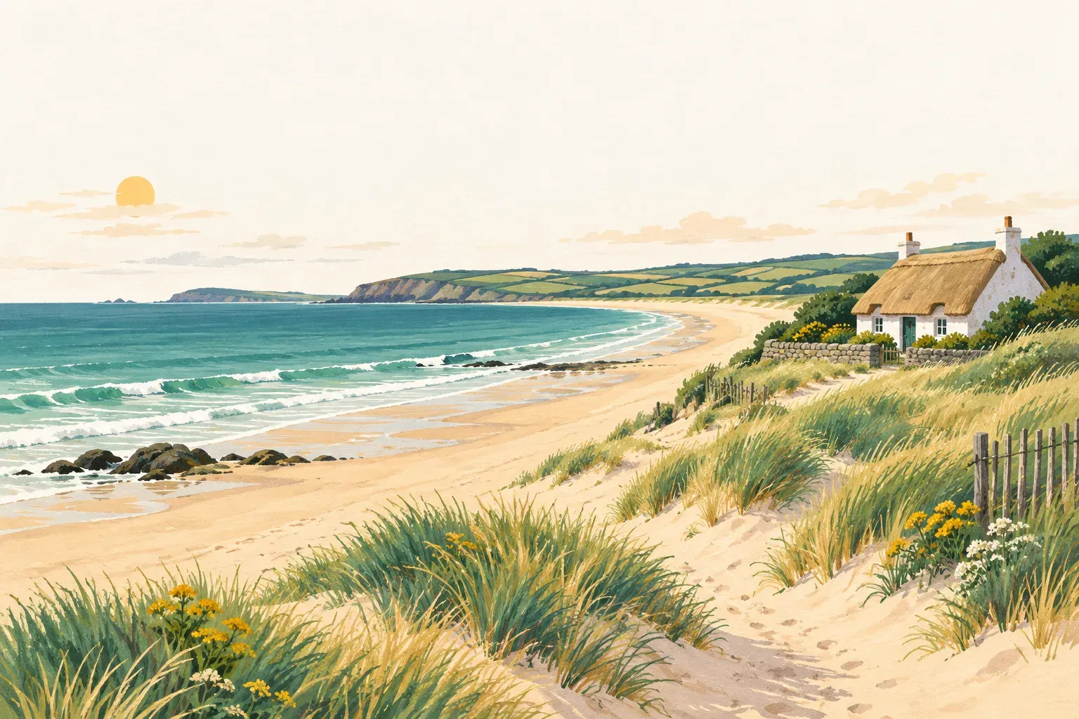 Illustration of a landscape in County Wexford